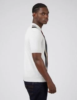 Ben Sherman Men's Knitted Polo Shirts Pure Cotton Striped Knitted Polo Shirt -New In Mens Store SD 03 T19 1613 Y8 X EC 2