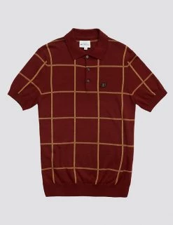 Ben Sherman Men's Knitted Polo Shirts Pure Cotton Check Knitted Polo Shirt 16 Ben Sherman Men's Knitted Polo Shirts Pure Cotton Check Knitted Polo Shirt -New In Mens Store SD 03 T19 1615 B4 X EC 90