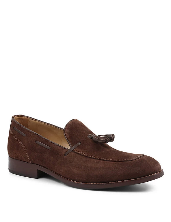 Jones Bootmaker Shoes Suede Tassel Slip-On Loafers 2 Jones Bootmaker Shoes Suede Tassel Slip-On Loafers - Image 2