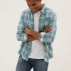 M&S Collection Casual Shirts Pure Cotton Check Shirt