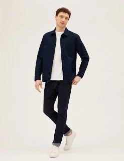 M&S Collection Casual Shirts Linen Blend Overshirt -New In Mens Store SD 03 T25 1169M F0 X EC 1