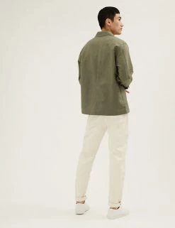 M&S Collection Casual Shirts Linen Blend Overshirt -New In Mens Store SD 03 T25 1169M JR X EC 1