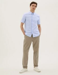 M&S Collection Casual Shirts Pure Cotton Check Shirt -New In Mens Store SD 03 T25 1213M E1 X EC 1