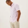 M&S Collection Casual Shirts Pure Cotton Tropical Print Shirt