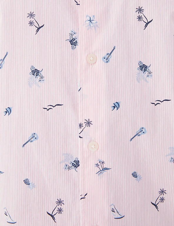 M&S Collection Casual Shirts Pure Cotton Tropical Print Shirt 3 M&S Collection Casual Shirts Pure Cotton Tropical Print Shirt - Image 3