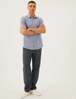 M&S Collection Casual Shirts Gingham Check Shirt -New In Mens Store SD 03 T25 2055M F0 X EC 1