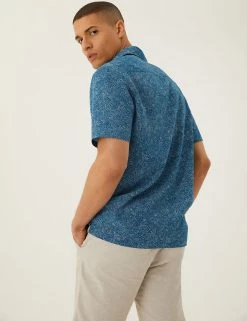 M&S Collection Casual Shirts Geometric Print Shirt
