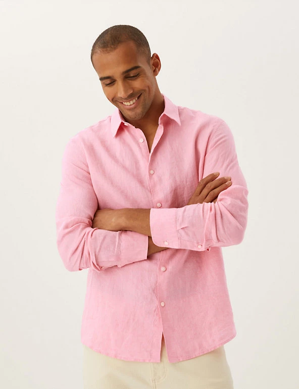 M&S Collection Casual Shirts Pure Linen Shirt 6 M&S Collection Casual Shirts Pure Linen Shirt - Image 6
