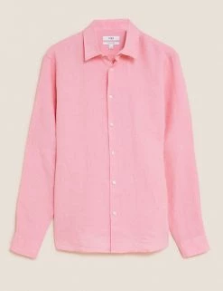 M&S Collection Casual Shirts Pure Linen Shirt 49 M&S Collection Casual Shirts Pure Linen Shirt -New In Mens Store SD 03 T25 2204M A5 X EC 90