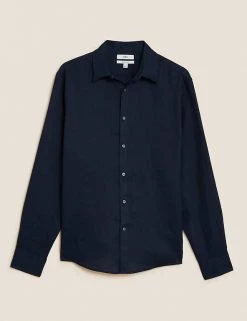 M&S Collection Casual Shirts Pure Linen Shirt 80 M&S Collection Casual Shirts Pure Linen Shirt -New In Mens Store SD 03 T25 2204M F0 X EC 90