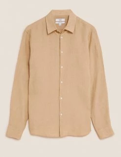 M&S Collection Casual Shirts Pure Linen Shirt 72 M&S Collection Casual Shirts Pure Linen Shirt -New In Mens Store SD 03 T25 2204M GA X EC 90