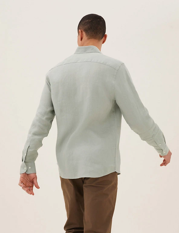 M&S Collection Casual Shirts Pure Linen Shirt 43 M&S Collection Casual Shirts Pure Linen Shirt - Image 43