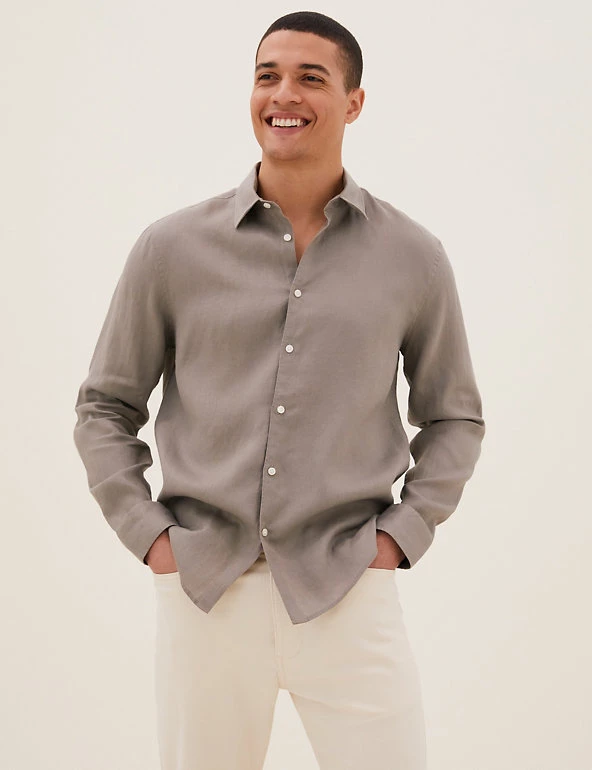 M&S Collection Casual Shirts Pure Linen Shirt 15 M&S Collection Casual Shirts Pure Linen Shirt - Image 15