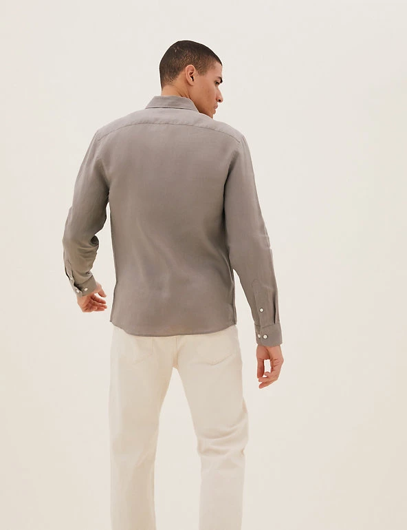 M&S Collection Casual Shirts Pure Linen Shirt 18 M&S Collection Casual Shirts Pure Linen Shirt - Image 18