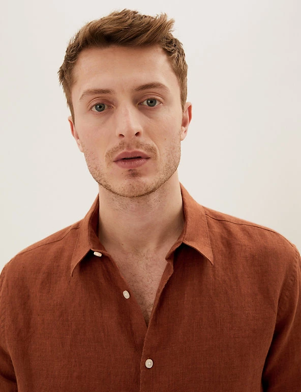 M&S Collection Casual Shirts Pure Linen Shirt 19 M&S Collection Casual Shirts Pure Linen Shirt - Image 19