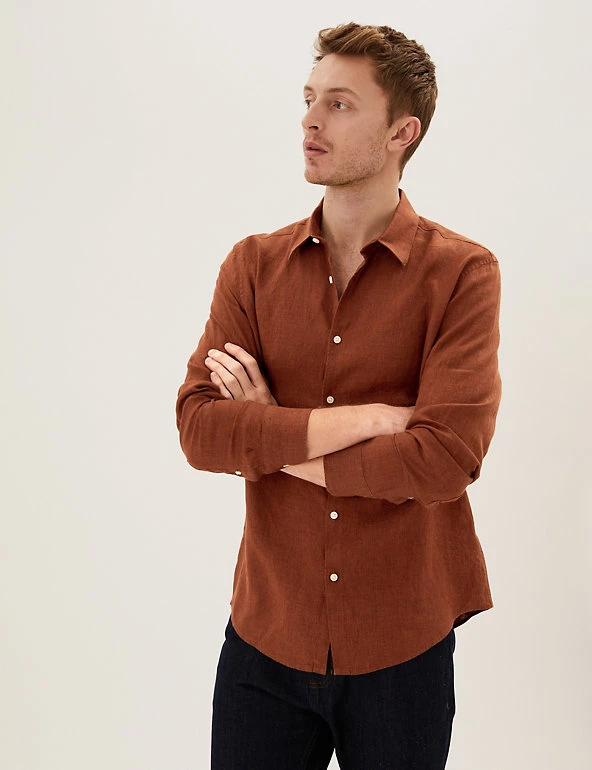 M&S Collection Casual Shirts Pure Linen Shirt 22 M&S Collection Casual Shirts Pure Linen Shirt - Image 22