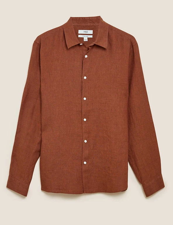 M&S Collection Casual Shirts Pure Linen Shirt 20 M&S Collection Casual Shirts Pure Linen Shirt - Image 20
