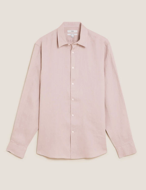 M&S Collection Casual Shirts Pure Linen Shirt 2 M&S Collection Casual Shirts Pure Linen Shirt - Image 2