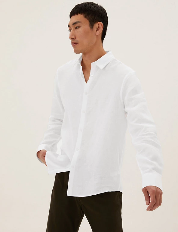 M&S Collection Casual Shirts Pure Linen Shirt 11 M&S Collection Casual Shirts Pure Linen Shirt - Image 11