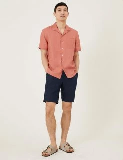 M&S Collection Casual Shirts Pure Linen Revere Shirt -New In Mens Store SD 03 T25 2206M P0 X EC 0