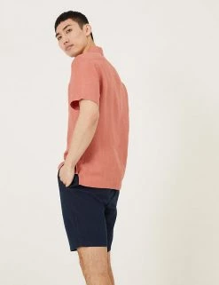 M&S Collection Casual Shirts Pure Linen Revere Shirt -New In Mens Store SD 03 T25 2206M P0 X EC 2