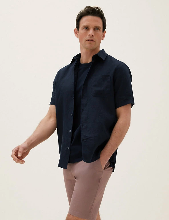 M&S Collection Casual Shirts Pure Linen Shirt 1 M&S Collection Casual Shirts Pure Linen Shirt