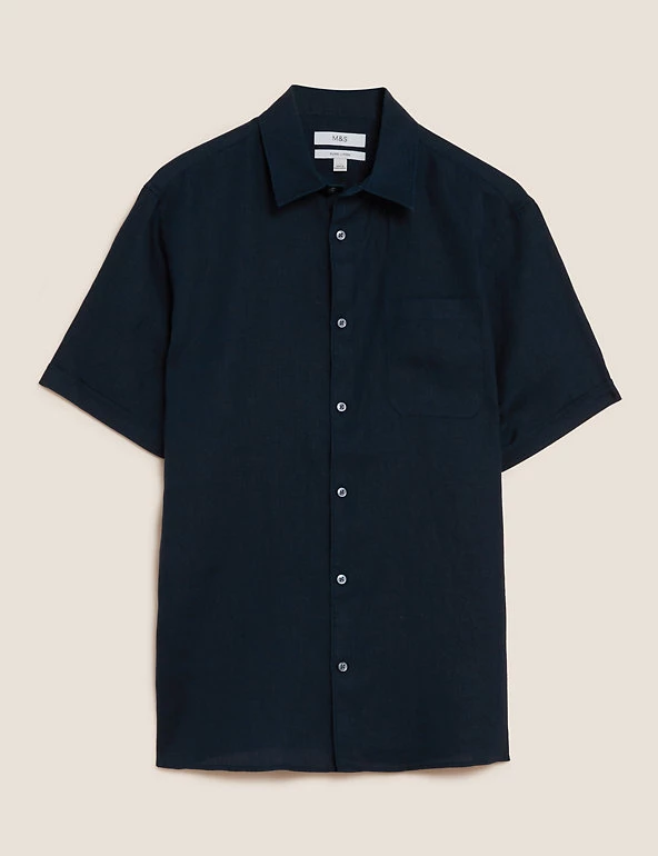 M&S Collection Casual Shirts Pure Linen Shirt 2 M&S Collection Casual Shirts Pure Linen Shirt - Image 2