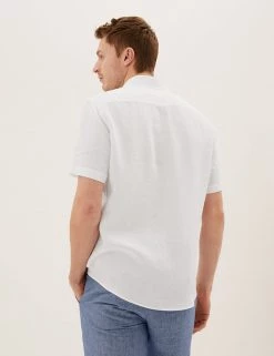 M&S Collection Casual Shirts Pure Linen Shirt 17 M&S Collection Casual Shirts Pure Linen Shirt -New In Mens Store SD 03 T25 2222M Z0 X EC 3