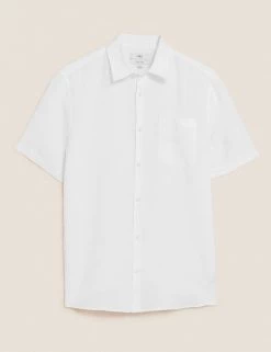 M&S Collection Casual Shirts Pure Linen Shirt 14 M&S Collection Casual Shirts Pure Linen Shirt -New In Mens Store SD 03 T25 2222M Z0 X EC 90