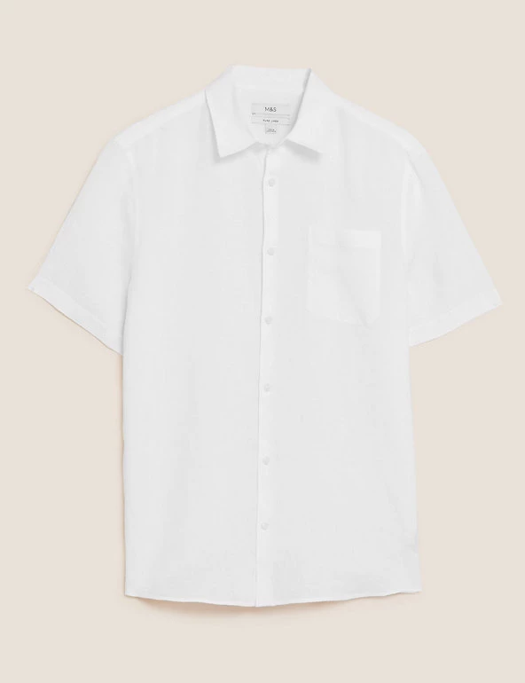 M&S Collection Casual Shirts Pure Linen Shirt 6 M&S Collection Casual Shirts Pure Linen Shirt - Image 6