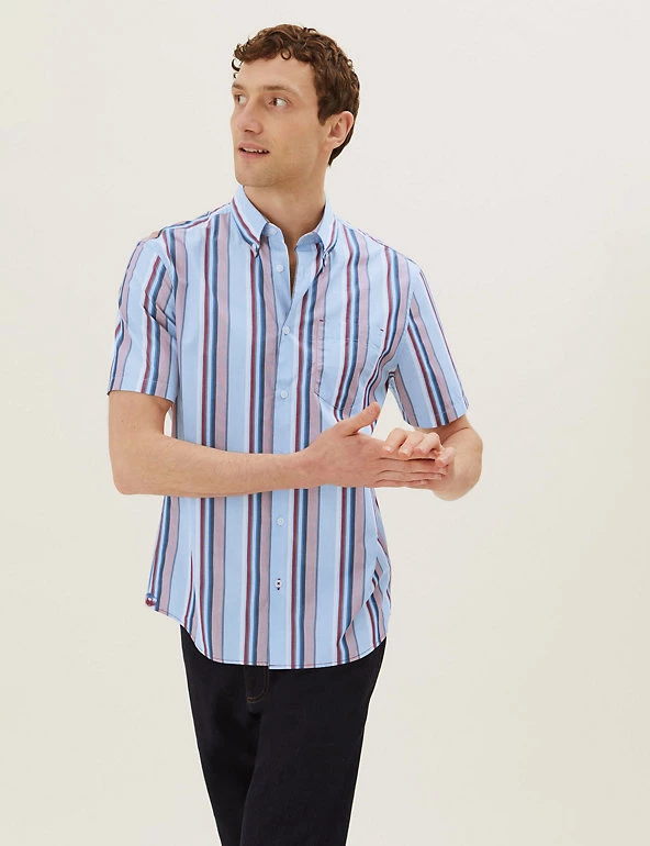 M&S Collection Casual Shirts Pure Cotton Striped Shirt 5 M&S Collection Casual Shirts Pure Cotton Striped Shirt - Image 5