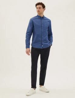 M&S Collection Casual Shirts Pure Cotton Oxford Shirt -New In Mens Store SD 03 T25 3916M BE X EC 0