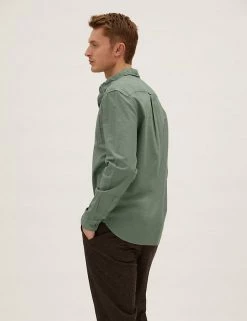 M&S Collection Casual Shirts Pure Cotton Oxford Shirt -New In Mens Store SD 03 T25 3916M J1 X EC 2