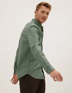 M&S Collection Casual Shirts Pure Cotton Oxford Shirt -New In Mens Store SD 03 T25 3916M J1 X EC 3