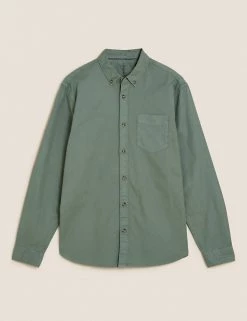 M&S Collection Casual Shirts Pure Cotton Oxford Shirt -New In Mens Store SD 03 T25 3916M J1 X EC 90