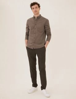 M&S Collection Casual Shirts Pure Cotton Oxford Shirt -New In Mens Store SD 03 T25 3916M N1 X EC 3