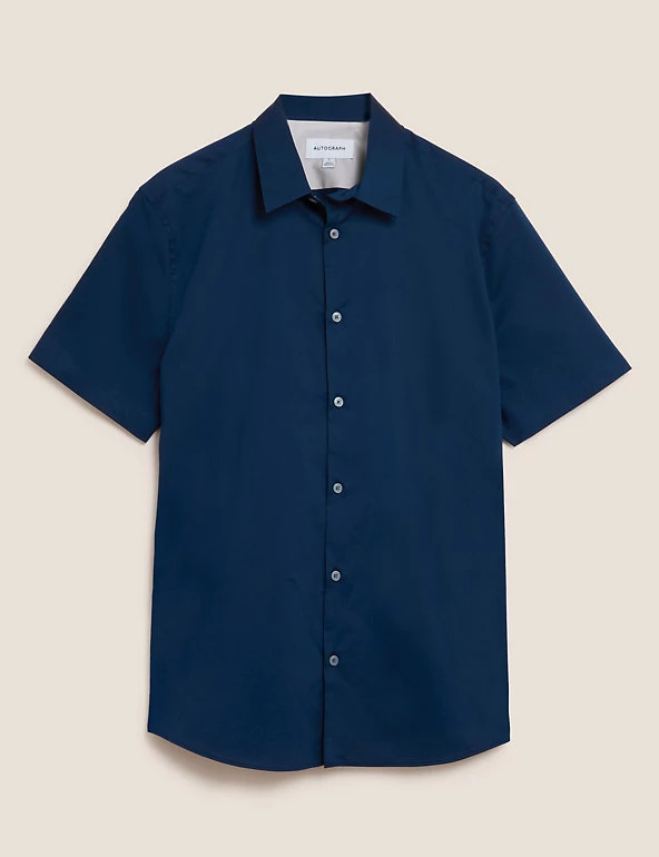 Autograph Casual Shirts Slim Fit Cotton Tencel Shirt 2 Autograph Casual Shirts Slim Fit Cotton Tencel Shirt - Image 2