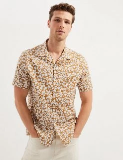 Autograph Casual Shirts Cotton Tencel Floral Shirt