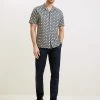 Autograph Casual Shirts Cotton Tencel Geometric Print Shirt