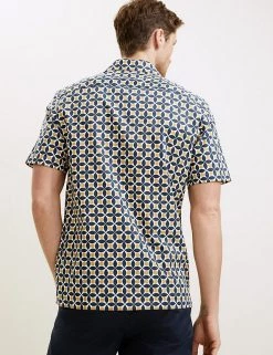 Autograph Casual Shirts Cotton Tencel Geometric Print Shirt -New In Mens Store SD 03 T25 4527A E4 X EC 2