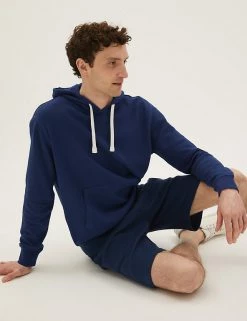 M&S Collection Men's Hoodies & Sweatshirts Pure Cotton Textured Hoodie 19 M&S Collection Men's Hoodies & Sweatshirts Pure Cotton Textured Hoodie -New In Mens Store SD 03 T28 1197M QP X EC 0