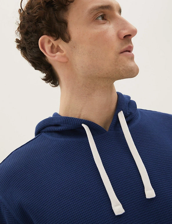 M&S Collection Men's Hoodies & Sweatshirts Pure Cotton Textured Hoodie 10 M&S Collection Men's Hoodies & Sweatshirts Pure Cotton Textured Hoodie - Image 10