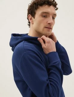M&S Collection Men's Hoodies & Sweatshirts Pure Cotton Textured Hoodie 23 M&S Collection Men's Hoodies & Sweatshirts Pure Cotton Textured Hoodie -New In Mens Store SD 03 T28 1197M QP X EC 3