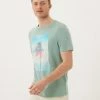 M&S Collection Men's T-shirts Pure Cotton Palm Photoreel Graphic T-Shirt