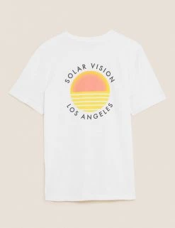 M&S Collection Men's T-shirts Pure Cotton Solar Graphic T-Shirt 11 M&S Collection Men's T-shirts Pure Cotton Solar Graphic T-Shirt -New In Mens Store SD 03 T28 1934M Z0 X EC 7