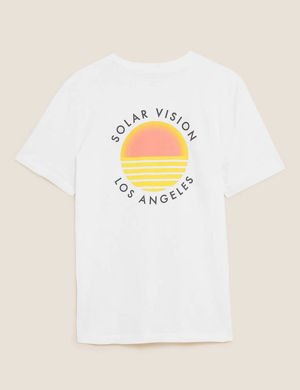 M&S Collection Men's T-shirts Pure Cotton Solar Graphic T-Shirt 6 M&S Collection Men's T-shirts Pure Cotton Solar Graphic T-Shirt - Image 6
