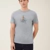 M&S Collection Men's T-shirts Pure Cotton Dog On Bike Graphic T-Shirt