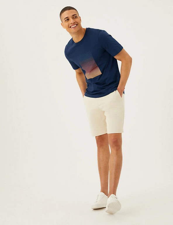 M&S Collection Men's Polo Shirts Pure Cotton Crew Neck T-Shirt 3 M&S Collection Men's Polo Shirts Pure Cotton Crew Neck T-Shirt - Image 3