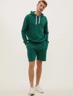 M&S Collection Men's Shorts Pure Cotton Textured Jersey Shorts