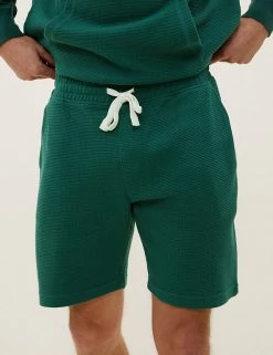 M&S Collection Men's Shorts Pure Cotton Textured Jersey Shorts -New In Mens Store SD 03 T28 2682M J3 X EC 1